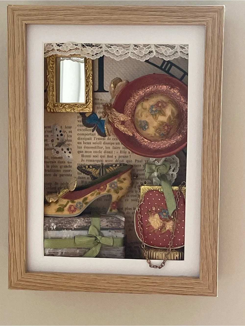 Handmade shadow box unique and beautiful